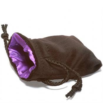 Large Black/Purple Koplow Velvet Bag